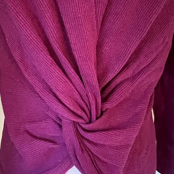 Splendid from Nordstrom Beautiful Raspberry Sweater, Knot Back, Rib, Medium - Picture 8 of 11